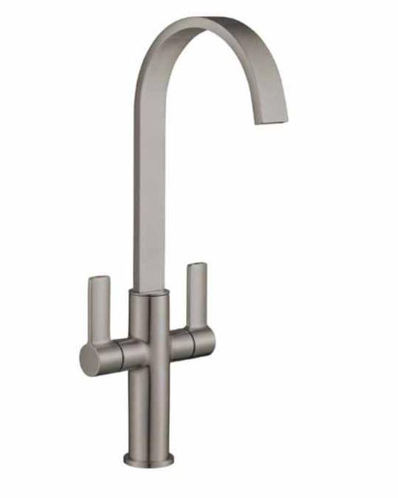 Francis Pegler Jeroni Swept Two Handle 922127 Tap Brushed Nickel