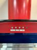 Luxair LA100CVDRED 100cm Wall Mounted Curved Glass Chimney Hood Red