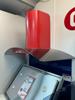 Luxair LA100CVDRED 100cm Wall Mounted Curved Glass Chimney Hood Red