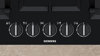 Siemens EP7A6QB90 iQ500 75cm Tempered glass Gas Hob Black