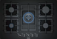 Siemens EP7A6QB90 iQ500 75cm Tempered glass Gas Hob Black