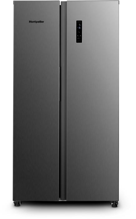 Montpellier MSBS442X 442Ltr Side by Side Frost Free American Style Fridge Freezer Inox