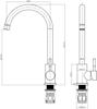Scudo KT44 Milan Single Lever Swan Neck ( Manhatton ) Tap Brushed Brass