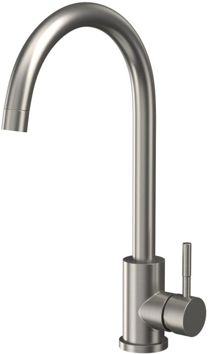 Scudo KT42 Milan Single Lever Swan Neck ( Manhatton ) Tap Brushed Steel