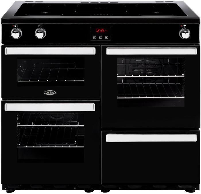 Belling Cookcentre 100Ei  100cm induction hotplate and smart Link+ technology, 444444092 Induction Range Cooker Black