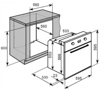 CATA UBOVFP58SS 60cm Aria Soft Close Multifunction Built-in Single Electric Oven Black