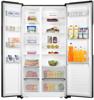 Teknix THSBS1791PBIX  2 Door Side by Side No Frost American Style Fridge Freezer Black Steel