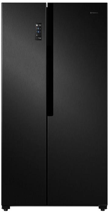 Teknix THSBS1791PBIX  2 Door Side by Side No Frost American Style Fridge Freezer Black Steel