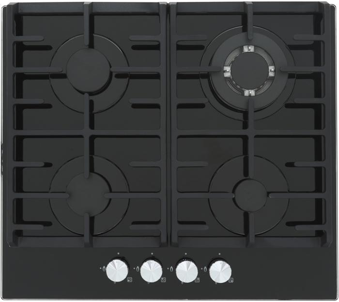 Montpellier MGH61BG 58cm Gas on Glass Gas Hob Black
