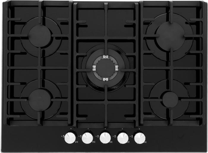 Montpellier MGH75BG 70cm Gas on Glass Gas Hob Black