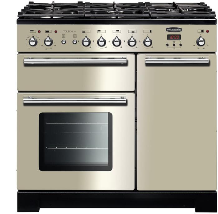 Rangemaster TOLP90DFFIV/C Toledo 90 + Dual Fuel Range Cooker Ivory