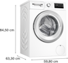 Bosch WAN28258GB Series 4, Washing machine, front loader, 8 kg, 1400 rpm Freestanding Washing Machine White
