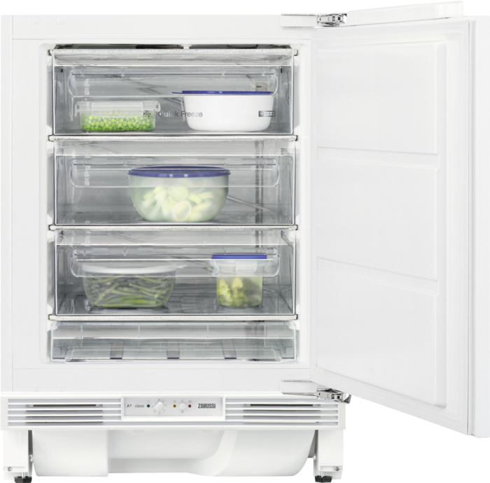 Zanussi ZYAE82ER 95-Litres  Fixed door on door Hinge Integrated Freezer White