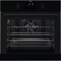 AEG BEB335061B 6000 Surround Aqua Clean Built-in Single Electric Oven Black