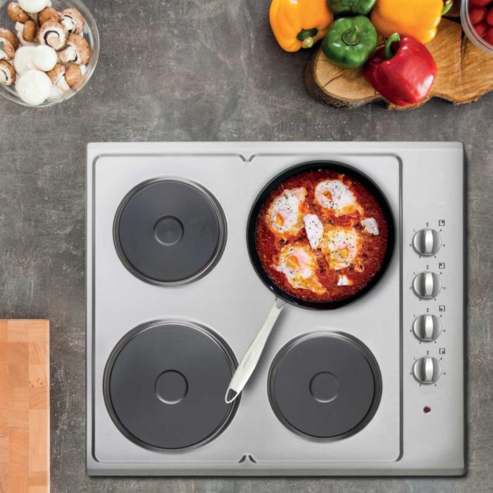 Statesman ESH630SS 4 Zone 60cm Solid-Plate Electric Hob Stainless steel