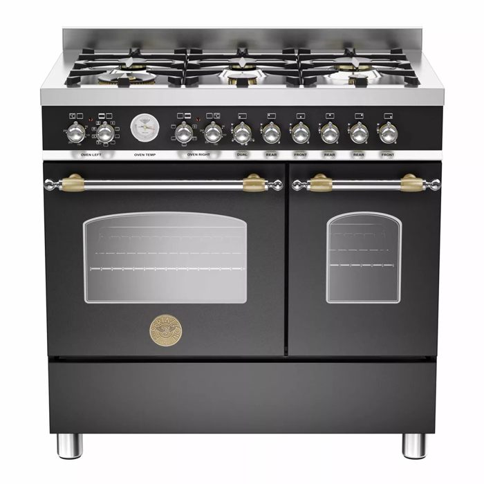 Bertazzoni HER906MFEDNET 90cm Heritage Series Dual Fuel Range Cooker Anthracite