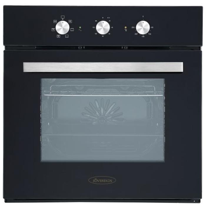 Sovereign FO59B 60cm Multi Function Fan Built-in Single Electric Oven Black