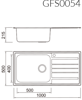 NS GFS0014 S & J Single Bowl and drainer + Rangemaster TMR1BF Dual Lever Tap ( Sink and Tap ) Stainless steel