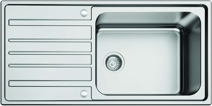 NS GFS0014 S & J Single Bowl and drainer + Rangemaster TMR1BF Dual Lever Tap ( Sink and Tap ) Stainless steel