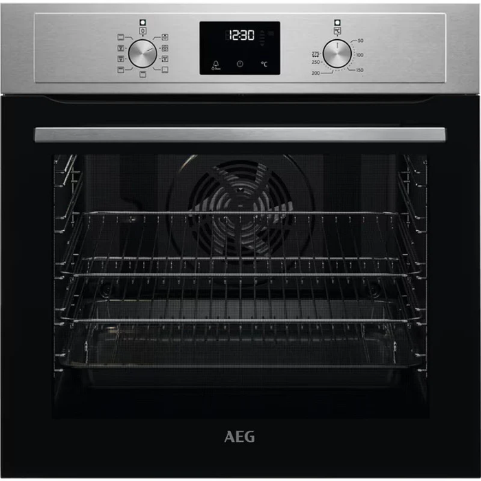 AEG BEX33501EM Single Electric Oven + IKB64311FB 4 Zone Induction Hob ( Oven and Hob Pack ) Stainless steel