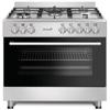 De Santii DS95DE-SS 90cm Double turbo fan and 5 Gas Burner Hob Dual Fuel Range Cooker Stainless steel
