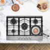 CATA UBEMF622SS Single Electric Oven + Caple C768G 5 Gas Burner Hob ( Oven and Hob Pack ) Stainless steel