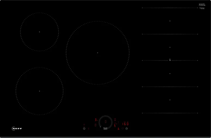 NEFF T68FHV4L0 N70 80cm Flex 5 Zones Induction Hob Black