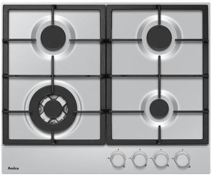 Amica AHG6200SS 60cm 4 x Burner Gas Hob Stainless steel