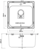 Leisure AL500/ Albion 500x500 Single Bowl Including waste kit  + Carysil HS605 Single Lever Tap ( Sink and Tap ) Stainless Steel / Chrome