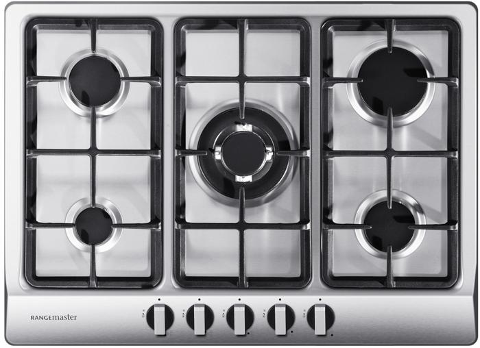 Rangemaster RMB70HPNGSS 70cm 5 Gas Burner 12938 Gas Hob Stainless steel
