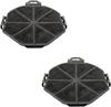 CDA CHA17 ( OEM SIACHA17) Charcoal Filter Pack of 2 Hood Filters Black