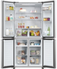 Haier HCR3818ENMG  Multi door fridge freezer Cube 83 Series 3 Frost Free American Style Fridge Freezer Silver