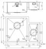 1810 Zenduo Contratto 340/160U BBL /282 1.5 Bowl Undermount Sink Satin Finish