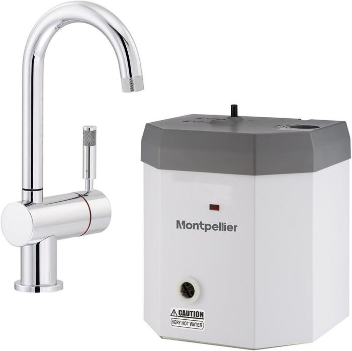 Montpellier OneStream Swan Spout Hot Boiling Water Tap Chrome