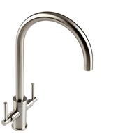 1810 CUR/02/BS Curvato Slim Lever Curved Spout Tap Brushed Steel