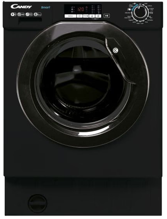 Candy CBW49D2BBE-80 9kg 1400rpm  Washer + BCTDH7A1TCEB-80 Heat Pump, 7 Kg Dryer Integrated Washing Machine and Dryer Black