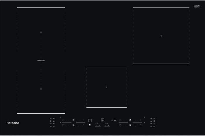Hotpoint TB 3977B BF 4 x Zone 77cm ( TB3977BBF ) Induction Hob Black