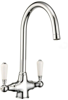 Francis Pegler 4P1063 Rune Ceramic White handles Tap Chrome