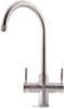 Montpellier 3in1SB Multiplex Swan Spout Hot Boiling Water Tap Brushed Steel
