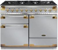 Rangemaster ELS110DFFSS/AB Elise Luxe 110 Dual Fuel Stainless steel  Antique Brass 135330 Dual Fuel Range Cooker 