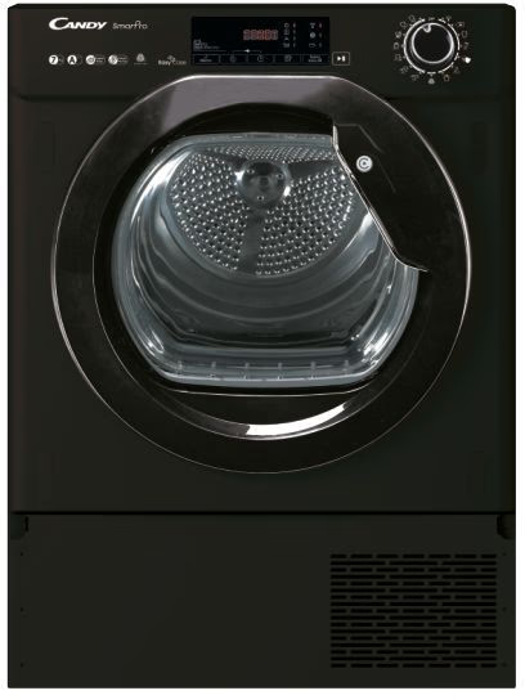 Candy BCTDH7A1TCEB-80 Heat Pump, 7 Kg Integrated Dryer Black