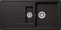 1810 BERGDUO 150i 1.5 Bowl Pure Quartz /1621 Inset Sink Black