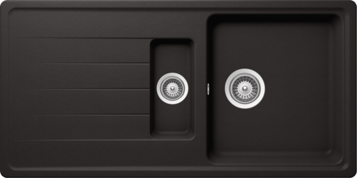 1810 BERGDUO 150i 1.5 Bowl Pure Quartz /1621 Inset Sink Black