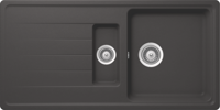 1810 BERGDUO 150i 1.5 Bowl Pure Quartz /1624 Inset Sink Dark Grey