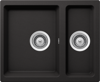 1810 HohleDuo 310/160U 1.5 Bowl Purquartz /1521 Undermount Sink Black