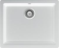 1810 HohleUno 490U  1 Bowl Purquartz /1512 Undermount Sink White