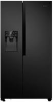 Teknix THSBS1791INBIX Frost Free Non Plumbed 2 Door Inox American Style Fridge Freezer Black
