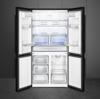 Smeg FQ60NDE 908 mm Wide Total No Frost American Style Fridge Freezer Black