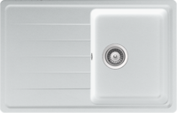 1810 Berguno 780i  1 Bowl Pure Quartz /1602 Inset Sink White