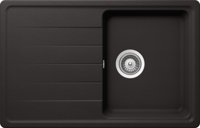 1810 Berguno 780i 1 Bowl Pure Quartz /1601 Inset Sink Black